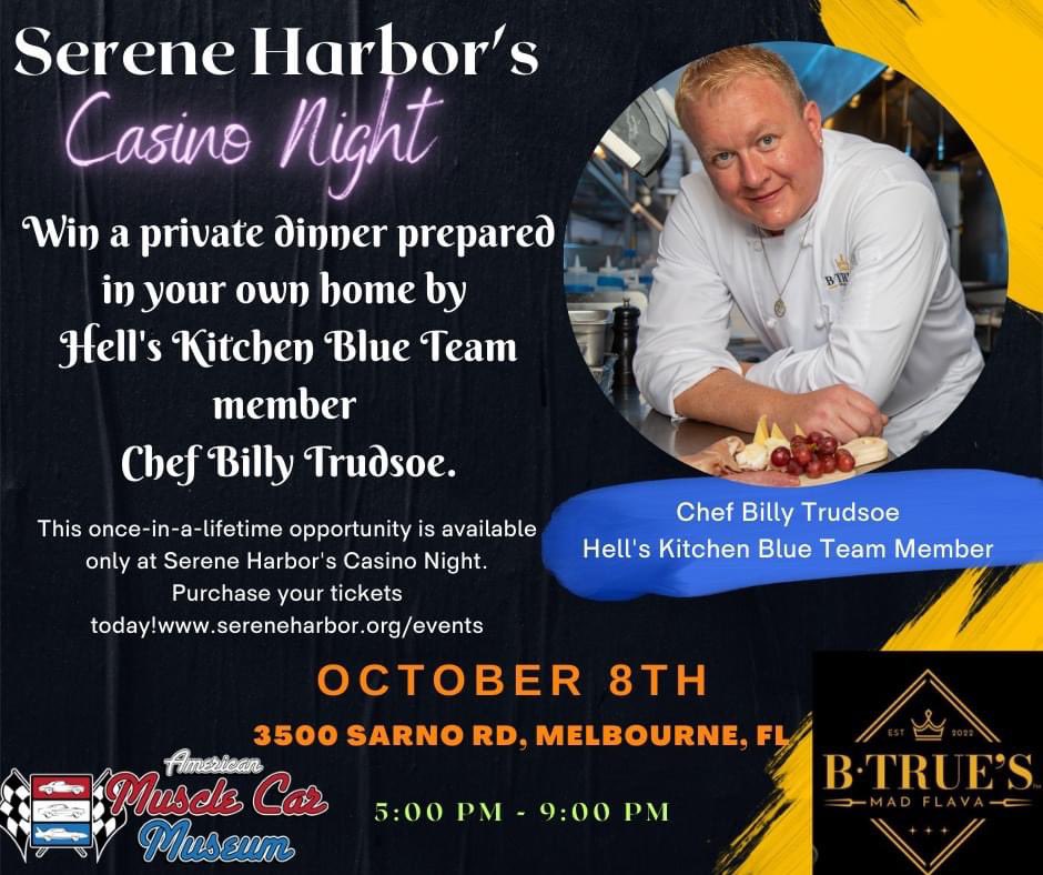Join us at Serene Harbor's Casino Night 2022, this October 8th!  Don't miss the chance to win this amazing experience during our live auction, hosted by Sheriff Wayne Ivey!

Purchase your ticket today at sereneharbor.org/events-1/seren…