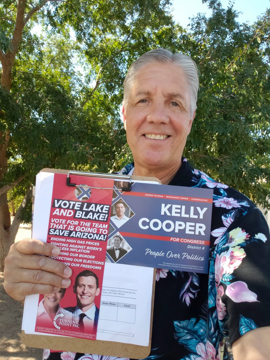 TomCGrove's tweet photo. Having fun knocking doors on #SuperSaturday, 10/1/22, in #Mesa #LD9 #GettingOutTheVote with the @tpaction workers & volunteers!
Helping elect not only #KariLake & #BlakeMasters, but also our next #US #Congressman in CD4, @KellyCooperAZ!!
#WeHaveACountryToSave!! #AllHandsOnDeck!! https://t.co/GM8EghWk9T