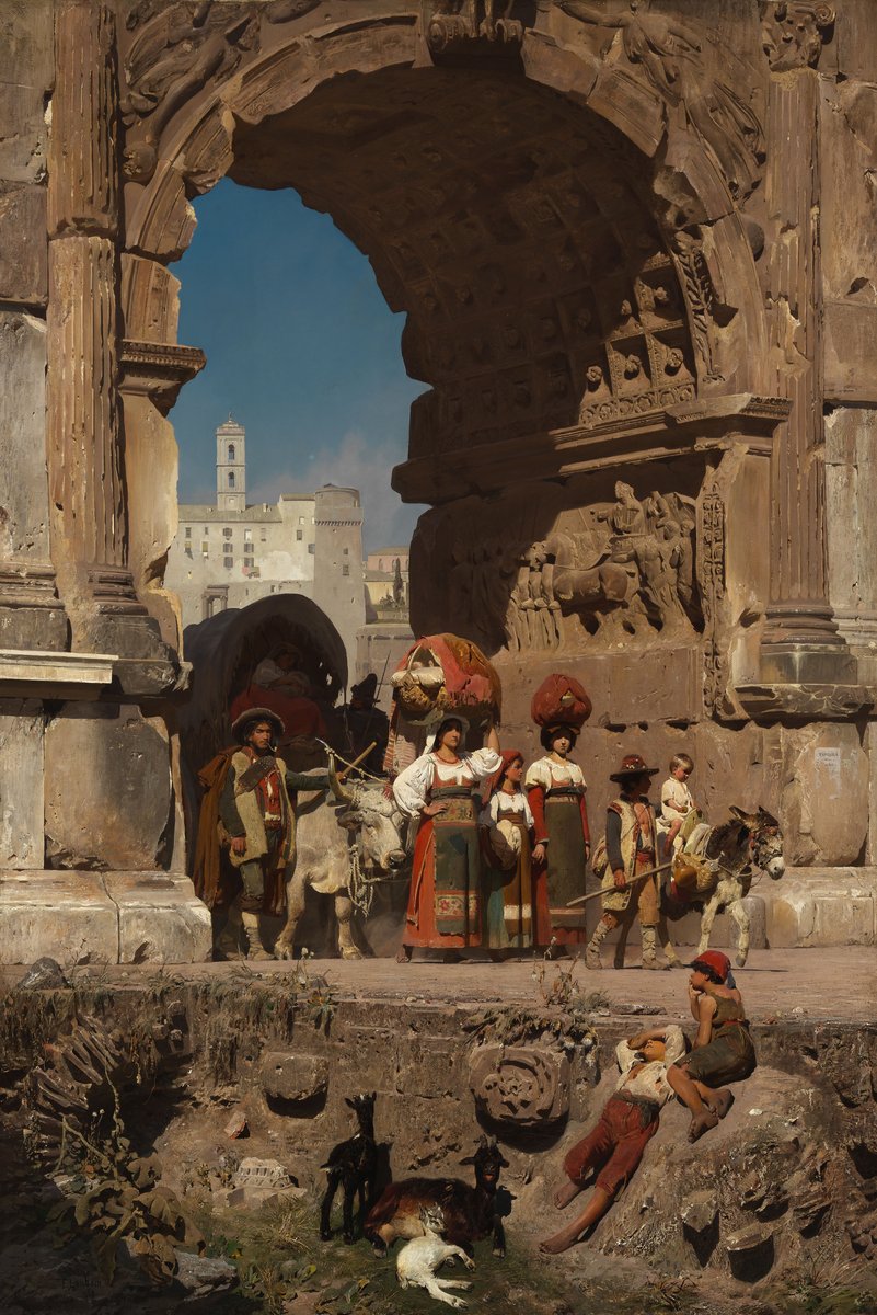 While visiting the Hungarian National Gallery I discovered "The Triumphal Arch of Titus in Rome" by Franz Von Lenbach. What a monumental work. I was awestruck in front of it for a good half hour.