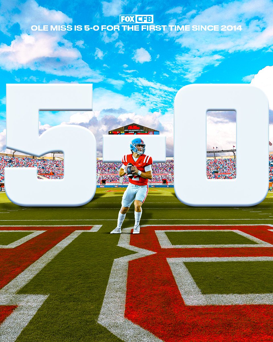 HOTTY TODDY

<a href="/OleMissFB/">Ole Miss Football</a> is 5-0 for the first time since 2014 after taking down No. 7 Kentucky