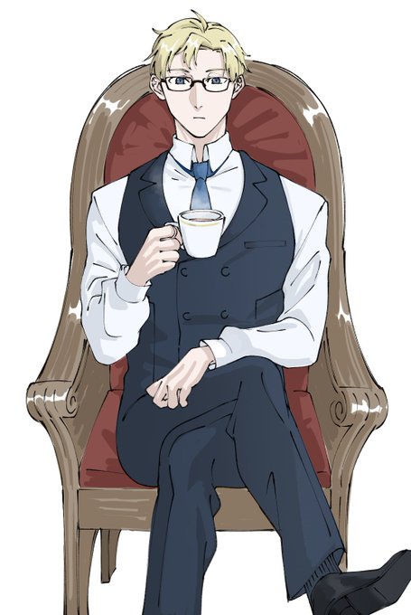 10月1日はメガネとネクタイとコーヒーの日だって言うからうちの子に足したらインテリになった 