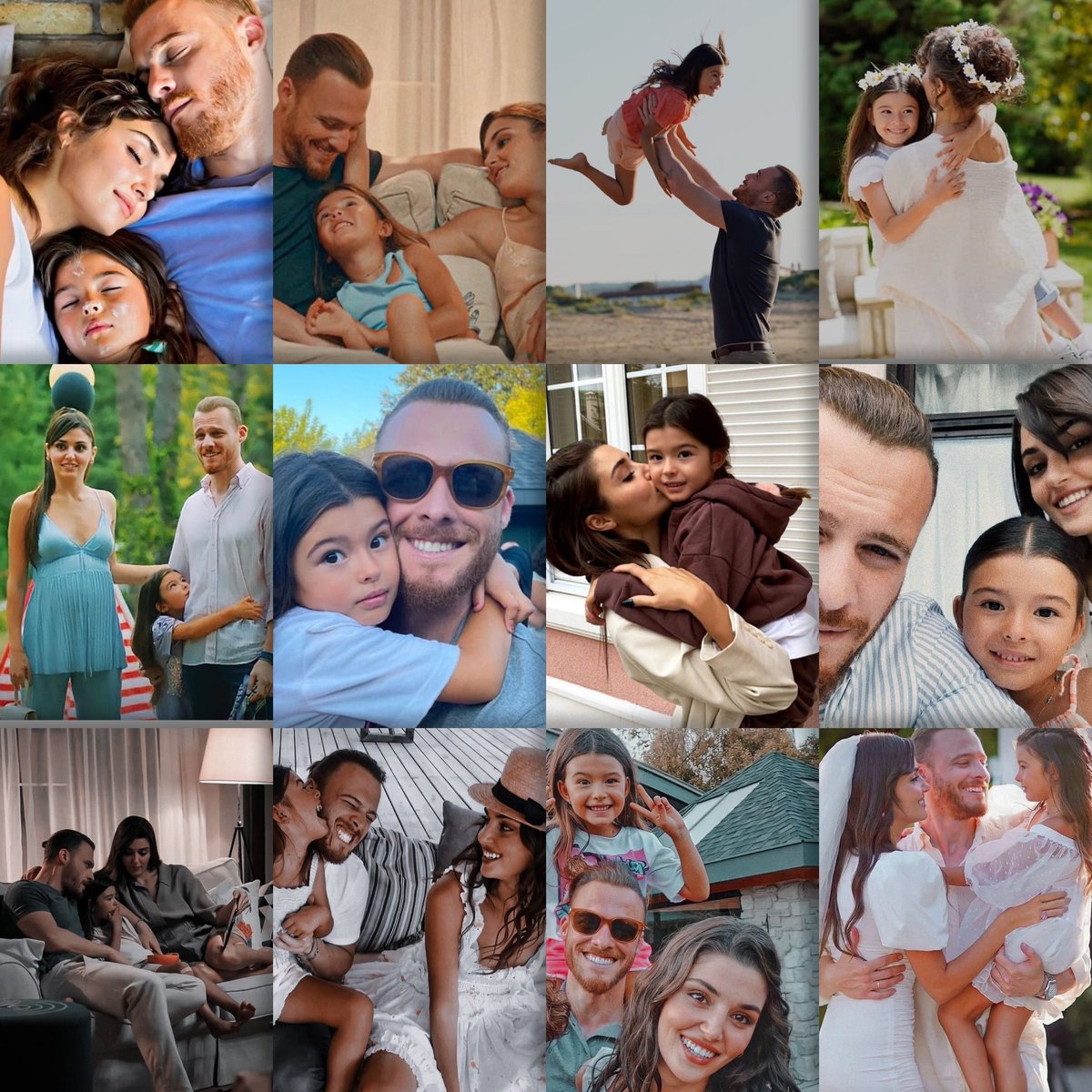 lvcybradford's tweet photo. I know Kerem and Hande will have many TV partners and kids and I will always support them but this one here, this is My Family always and forever. 
Maya will always be their daughter.
The bond and relationship they had with her was so natural and incredible on and off set 🤍 https://t.co/g558aldytu