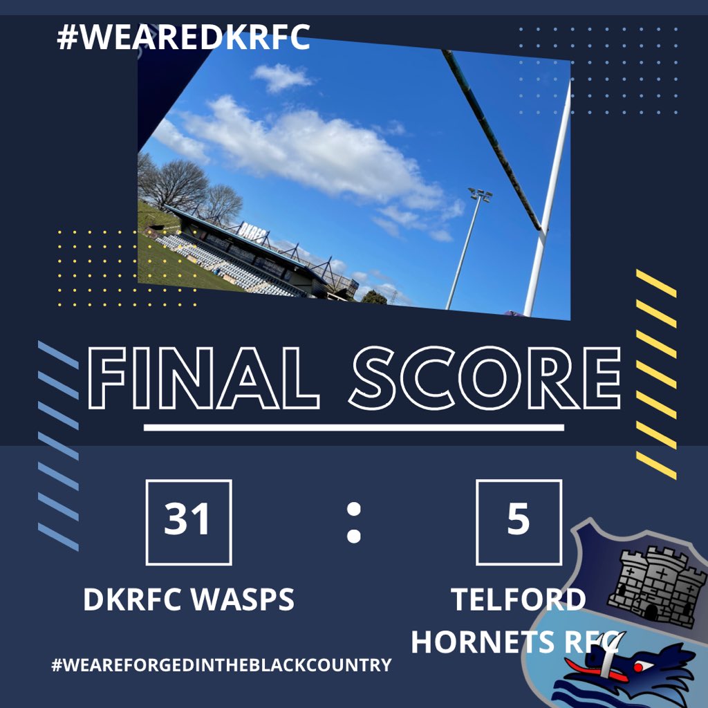 DKRugbyClub's tweet photo. 🐗 Todays Results…
🏉 Three teams, three results … our 1s now go 2nd in the league, well done to all the boys who played today!
#WeAreDKRFC #threeteams #threeresults #wellplayedboys #WeAreForgedInTheBlackCountry https://t.co/yxZClrbhnM