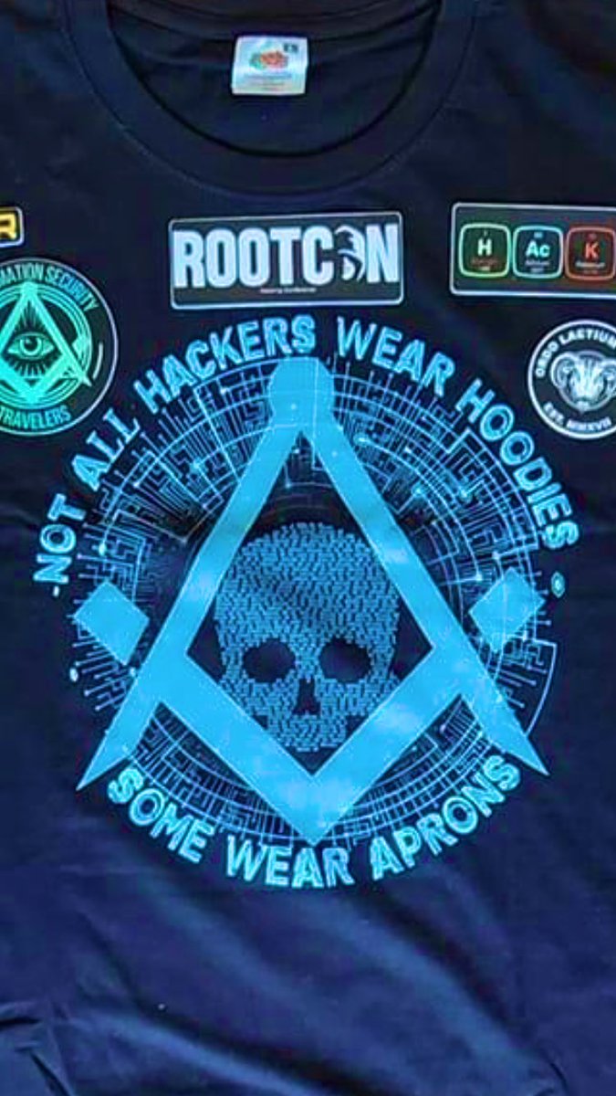 shipcod3's tweet photo. Not all hackers wear hoodies, some wear aprons #freemasonsInROOTCON #rootcon #rootcon16 https://t.co/Pqn6O14UJF