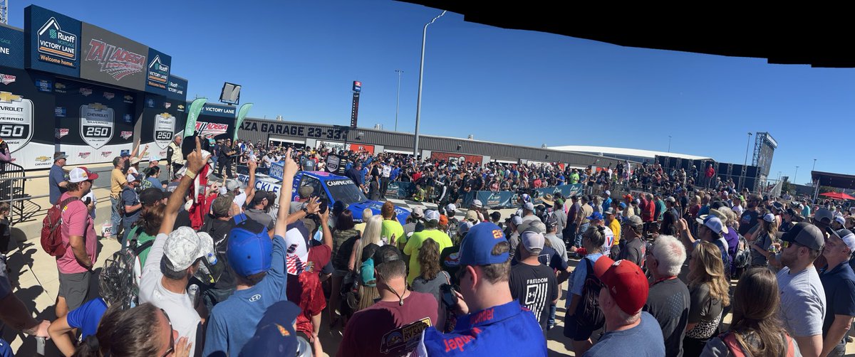 #NASCAR … Scene in Victory Lane for Matt DiBenedetto after his Truck win at Talladega.