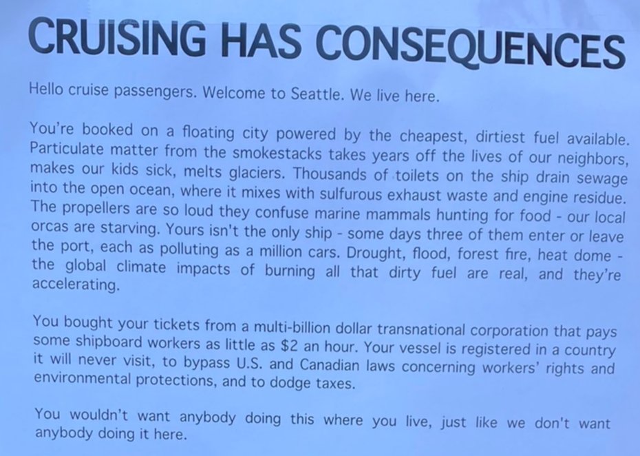 CruiseNetwork's tweet photo. @CarnivalCruise Cruising has consequences and is always frightful. You're dressing up a pig (apologies to pigs). #cruisinghasconsequences #cleanupcruising #climatechange #stopthescrubbers #cruisingkills https://t.co/KLkWALLXJ7