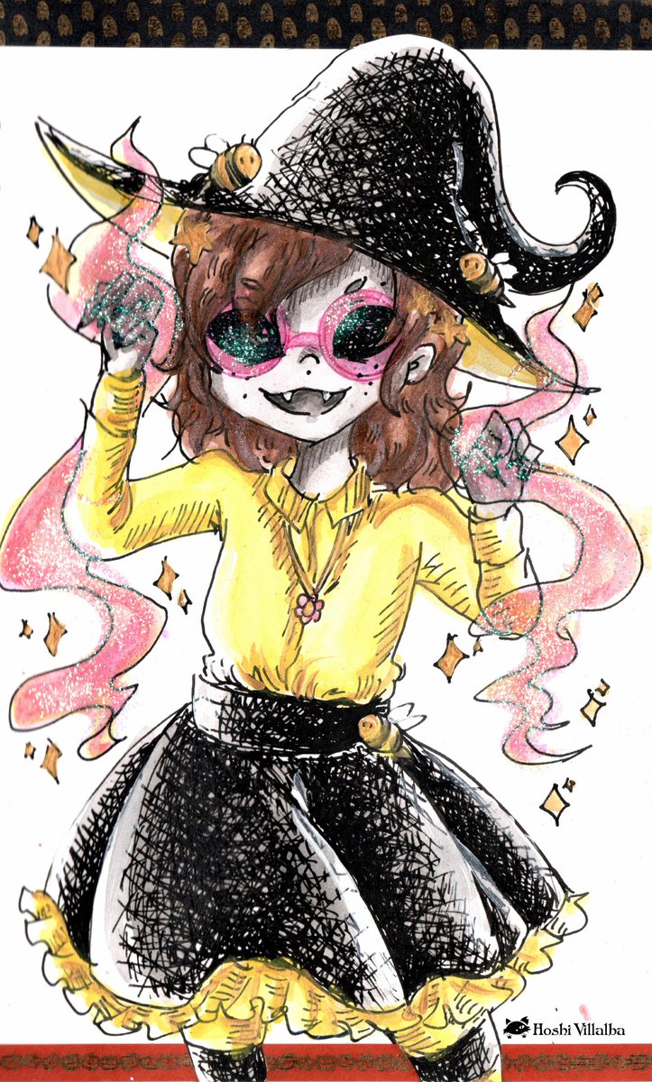 Hoshi_Villalba's tweet photo. Pues ya es octubre lo que significa temporada de #drawlloween, y aunque este año no pienso seguir ninguna lista porque no podre con la presión, ne voy a esforzar mucho y espero les guste uwu
#drawloween2022 Dia 1: Monstruoso Yo
#Tintuber #HoshiVillalba #Witch #animegirl #witchar https://t.co/Az64FnfBxJ