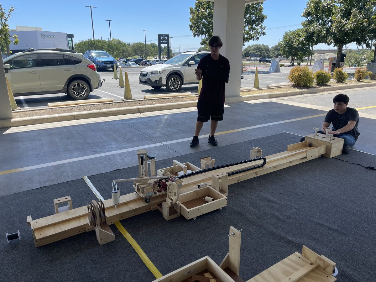 TexasCSTeacher's tweet photo. Lorena Robotics had a great day learning some of the complexities of the intricate new 2022 track at the practice meet today. We got to talk to another team and trade ideas how to to do things better!  Great sportsmanship and fun!  @LHS_Leopards @LorenaISD https://t.co/Ep7yRiTo5c