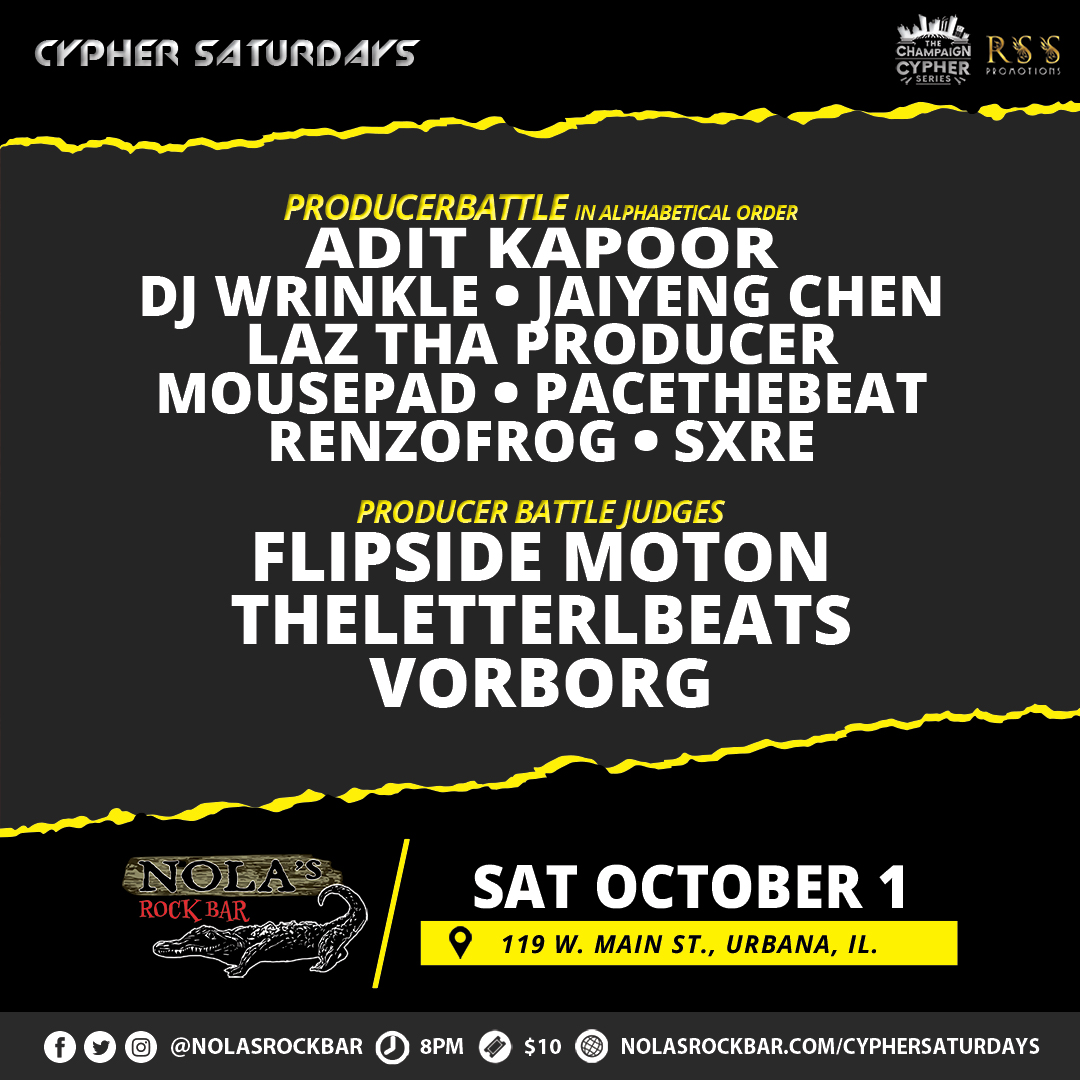🐊🔥 We're back at it tonight with Cypher Saturdays! Another full lineup and we;ve got a beat battles to start the night of hosted by TheLetterLBeats. We close out the night with <a href="/VORBORG1/">VORBORG</a> on the spins. $10 cover. Doors at 8pm. 18+

➡ nolasrockbar.com/cyphersaturday…