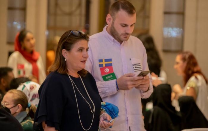 GreeceinKSA's tweet image. The #EuropeanNightofLanguages in Riyadh, what a great event, w almost all #European languages fitting in 1 room. #Greece was well represented,Ambassador Alexis Konstantopoulos with his spouse were among the first to be there. Thank you Mohammed Matham from #RiyadhLanguageExchange