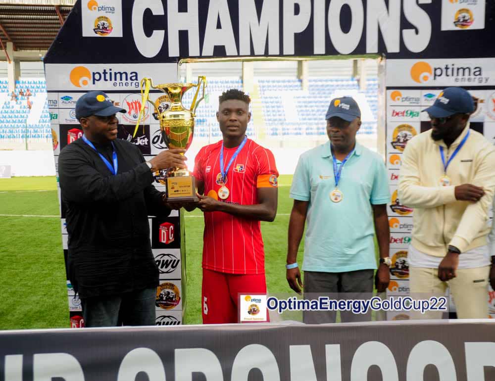 TJOGoldCup's tweet photo. Congratulations @RemoStarsSC for winning 10th Edition of #OptimaEnergyGoldCup 
It's a back to back for Sky Blue Stars

#10ThEdition @Optimaenergy_ng
#OptimaEnergyGoldCup22Final https://t.co/sJJNHeTu3P