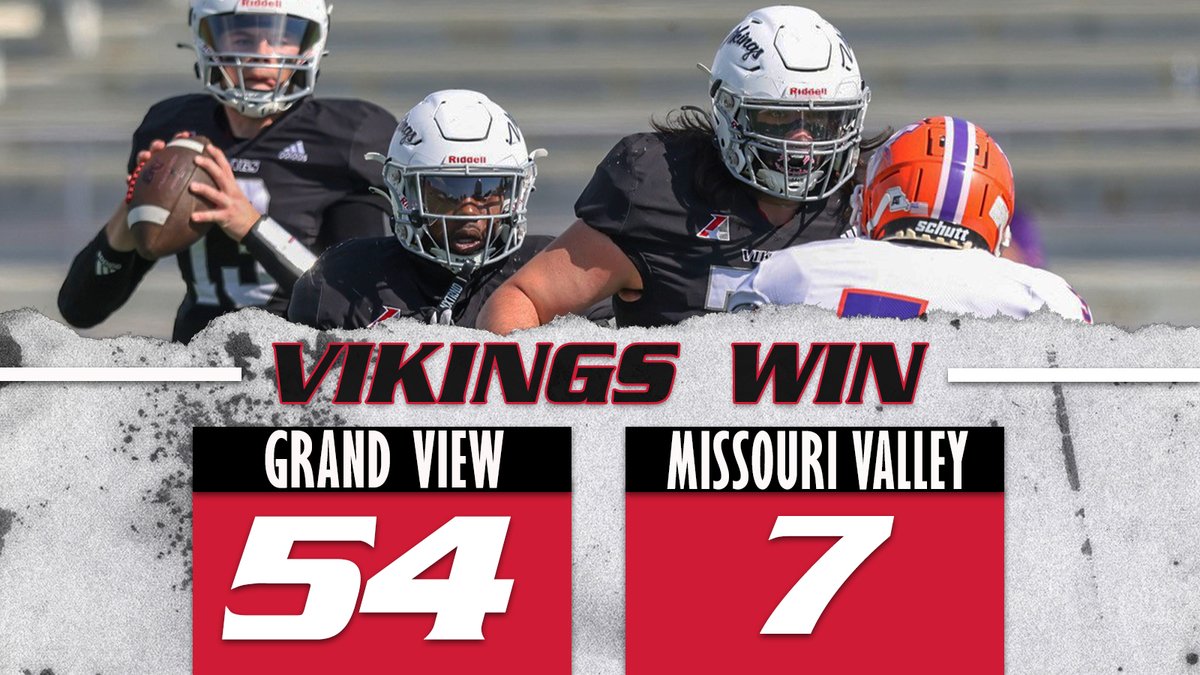 🏈| FINAL | GV 54 - MVC 7 

VIKINGS WIN! Grand View gets another big-time win in the Heart to move to 6-0. 🔥
