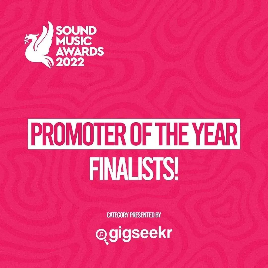 Made it to the final four in @SoundMusicAwrds promoter of the year category. Thank you to all who voted for us. Its great just to be nominated! We love music and helping bands/artists get notice. 3rd November is results day. Watch this space! #music #liverpoolmusic