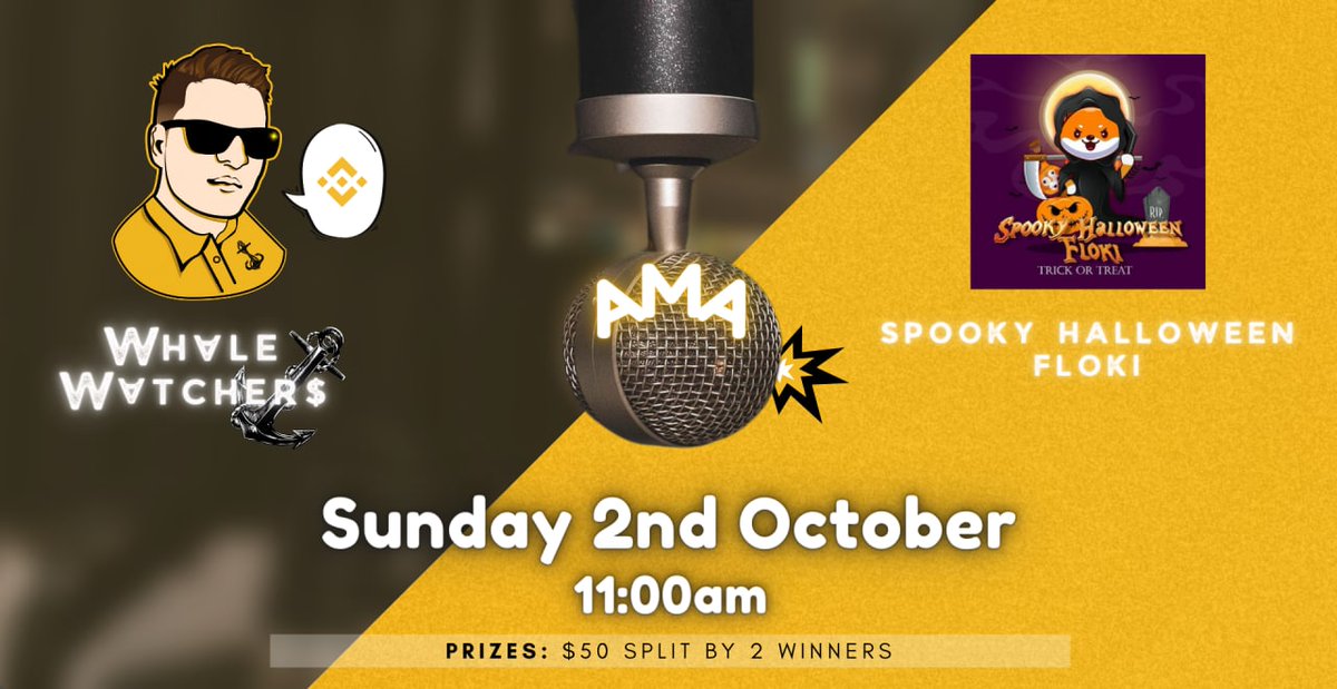 SpookyHlwFloki's tweet photo. ⚓️ Upcoming Spooky Halloween Floki AMA ⚓️

💎 Event: SHF 🎃 - Voice AMA
📣 Where: https://t.co/hocNZqBiRv
⏰ When: 2nd October 11:00AM UTC
💰 Prize: $50 

🎗 TG: https://t.co/m2eiKNsJgv
🎗 Web: https://t.co/rMdPR09Myv

PinkSale Subscription:
https://t.co/x3UPJGhtCb https://t.co/P7FGzHzN1k