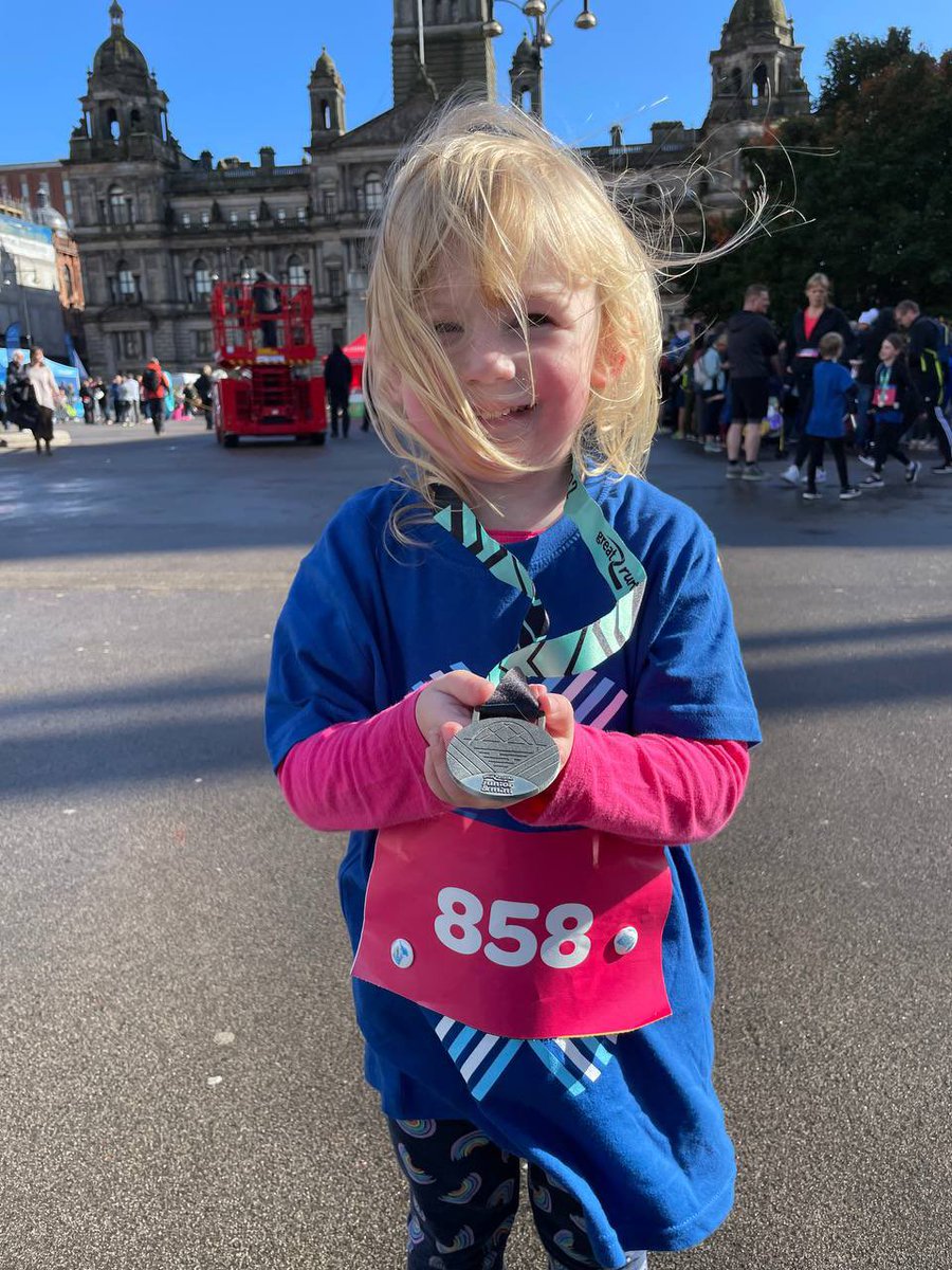 jules_ham83's tweet photo. @WoodheadPrimary Flora from P1b completed the Great Scottish mini run this weekend! #JuniorMiniGScotRun https://t.co/czETcmTaTF