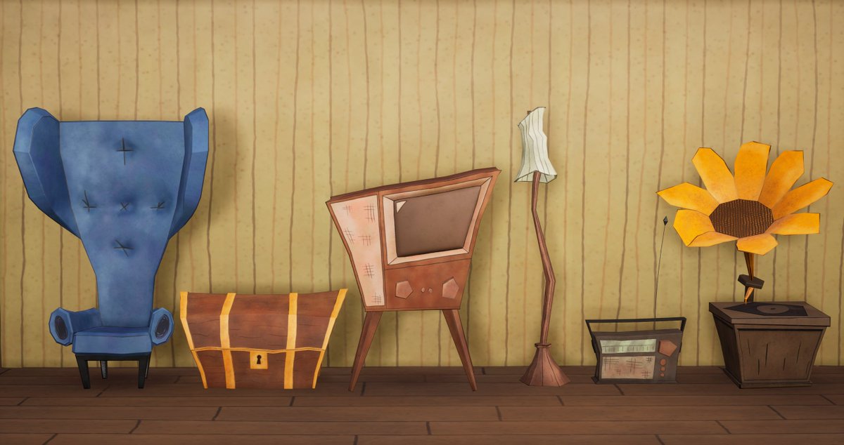 davidbs0496's tweet photo. Fiz esses props no estilo do jogo Hello Neighbor como estudo de modelagem para game e até que ficou bom 😁

#3Dart #3dmodeling #gameart #Maya #SubstancePainter #Unreal4 https://t.co/l6Fxue1IXR