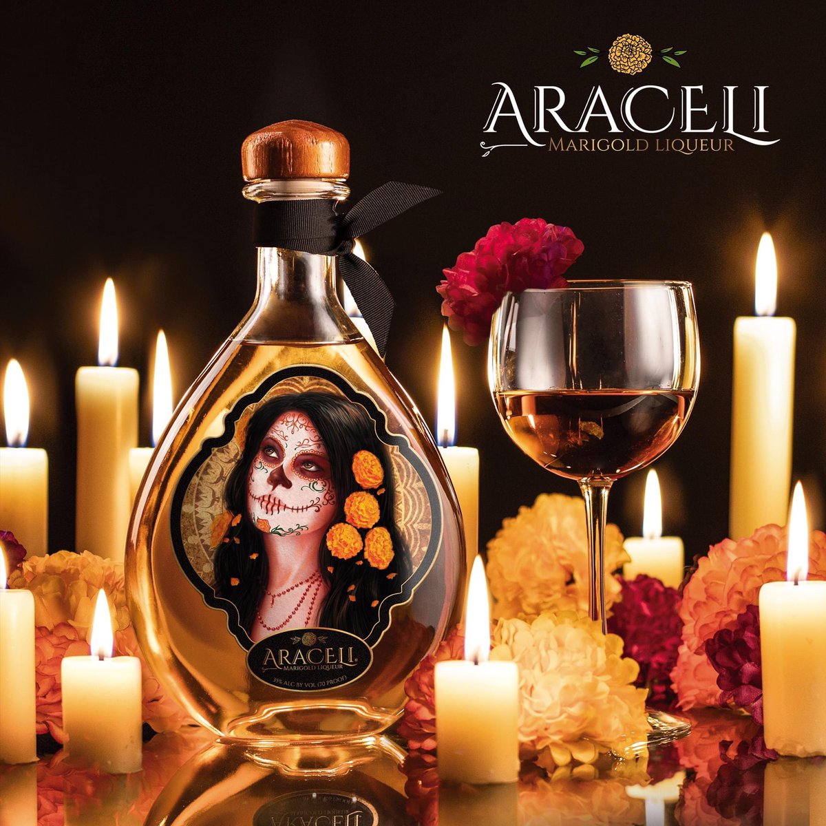 “Hello October, we’ve missed you!”🧡
#aracelimarigoldliqueur #drinkaraceli #aracelispirits #araceli #marigold #liqueur #happyfall #womenempowerment #womanownedbusiness #drinkitneat #liquidgoodness 
#cocktail #cocktails #family #familia #margarita #sugarskull #sugarskulltattoo
