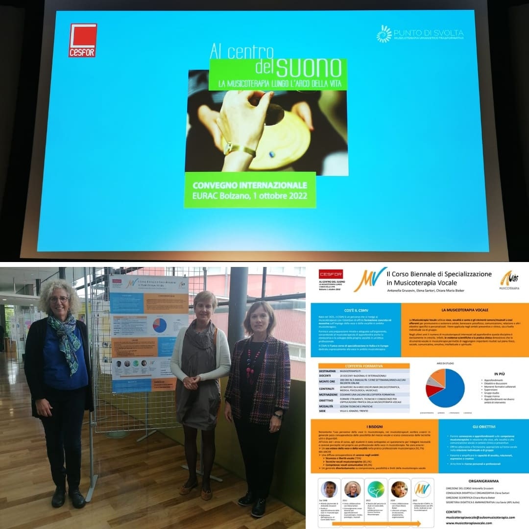 ApsAulos's tweet photo. Oggi a Bolzano al convegno internazionale "Al Centro del Suono" con un poster sul nostro Corso di Specializzazione in Musicoterapia Vocale
https://t.co/lDBn0Rpb4h https://t.co/8pAGOmggkz