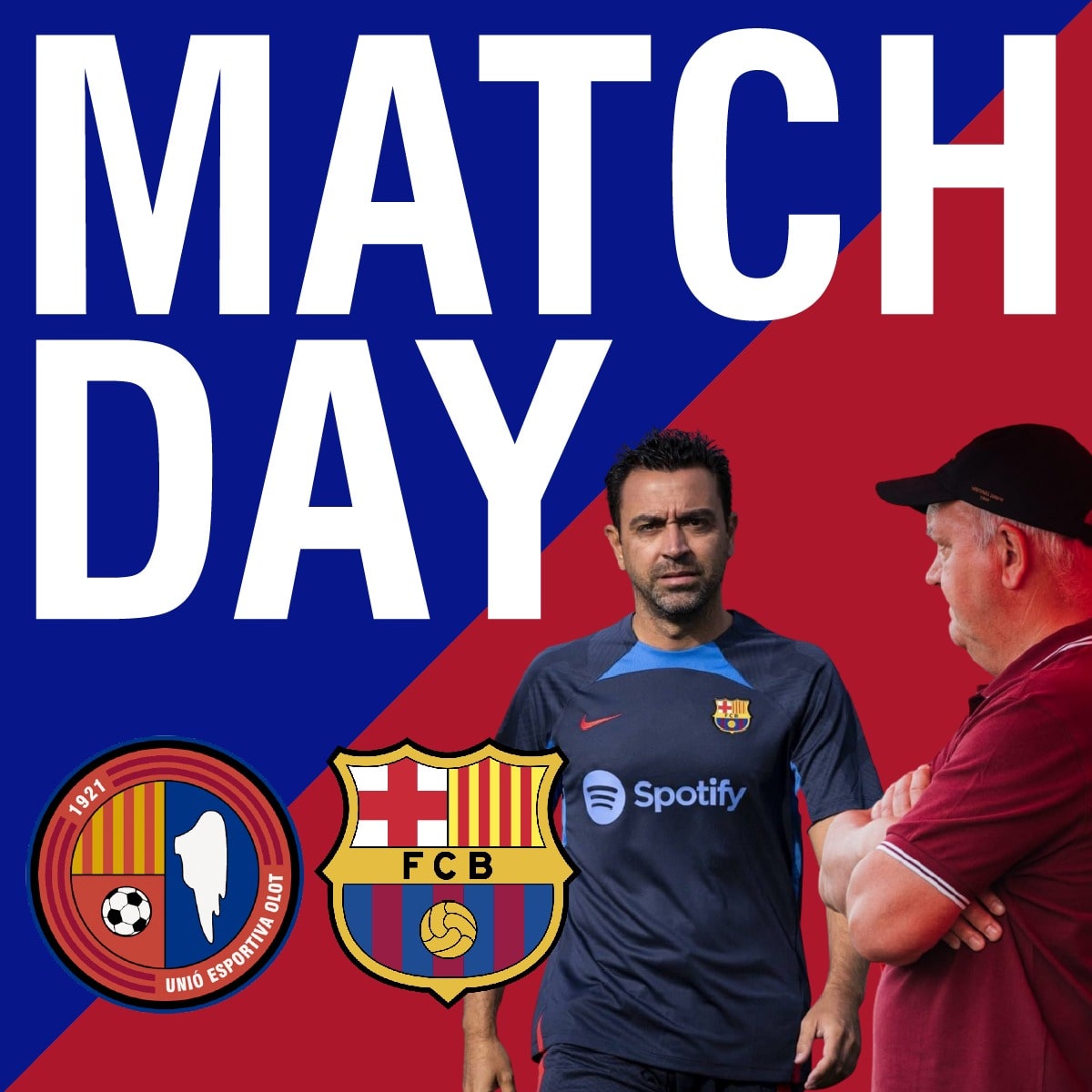 CentenariUEO's tweet photo. En el moment de cloure el Centenari, el nostre agraïment @FCBarcelona_cat @JoanLaportaFCB per haver portat el primer equip a l'Estadi Municipal @UEO1921. https://t.co/hkWM6ZsuCr