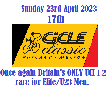 CiCLE Classic Col (@cicleclassic) on Twitter photo Confirmed by the UCI.
And we go again! More news in the next few weeks, but book the date now. <a href="/SchwalbeUK/">Schwalbe Tyres UK</a> <a href="/MeltonBid/">Melton Bid</a> <a href="/BioracerUK/">Bioracer UK</a> <a href="/MMporkpieman/">Stephen Hallam MBE</a> <a href="/PearcesJeweller/">Pearces The Jeweller</a> <a href="/KwaremontBier/">Kwaremont</a> <a href="/thegrainy/">Grainstore Brewery</a> <a href="/MetaltekCNC/">Metaltek Engineering</a> Confirmed by the UCI.
And we go again! More news in the next few weeks, but book the date now. <a href="/SchwalbeUK/">Schwalbe Tyres UK</a> <a href="/MeltonBid/">Melton Bid</a> <a href="/BioracerUK/">Bioracer UK</a> <a href="/MMporkpieman/">Stephen Hallam MBE</a> <a href="/PearcesJeweller/">Pearces The Jeweller</a> <a href="/KwaremontBier/">Kwaremont</a> <a href="/thegrainy/">Grainstore Brewery</a> <a href="/MetaltekCNC/">Metaltek Engineering</a>