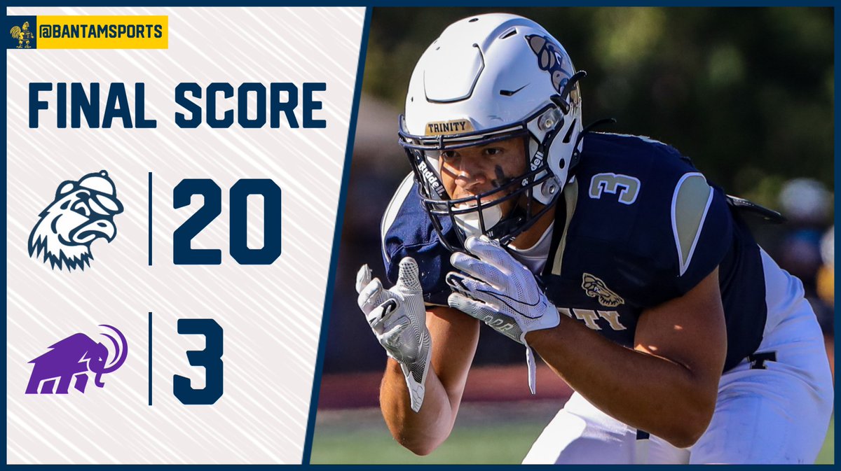 BantamSports's tweet photo. Trinity Football Stays Undefeated With 20-3 Win at Amherst https://t.co/t0tA1oVuhg