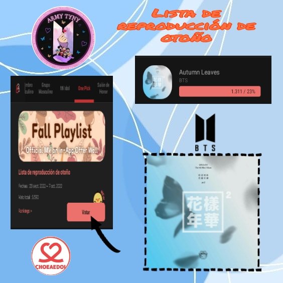 ArmyTynyPromise's tweet photo. , ✯VOTACIONES CHOEAEDOL✯

Army pasa a la app y deja tu voto por Autumn Leaves. 

vamos army estamos en segundo lugar hay que subirlo al 1° ya 👊

Más detalles sobre la aplicación CHOEAEDOL https://t.co/xlnlnpZPzV