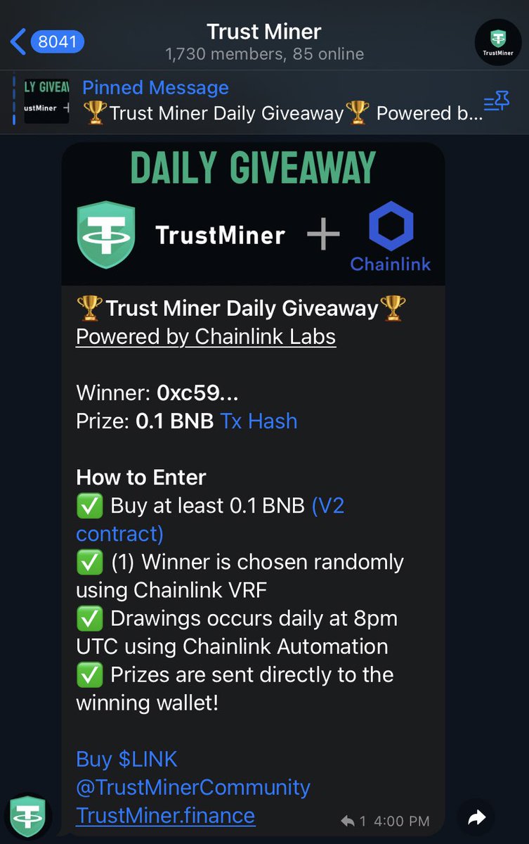 Trust_Miner's tweet photo. A new winner today with the Trust Miner daily giveaway!🚨🚨🚨

🏆 0.1 BNB prize given out everyday!

Contract Details 
🌟Balance: 60.9 BNB
🌟Daily ROI: 3.3%
🌟No Compounding
🌟No Inflation

https://t.co/lkHXuEqVMd
https://t.co/eRckhHPtIg

#BSC #BSCGem #passiveincome #DeFi https://t.co/p0XGcrfwzS