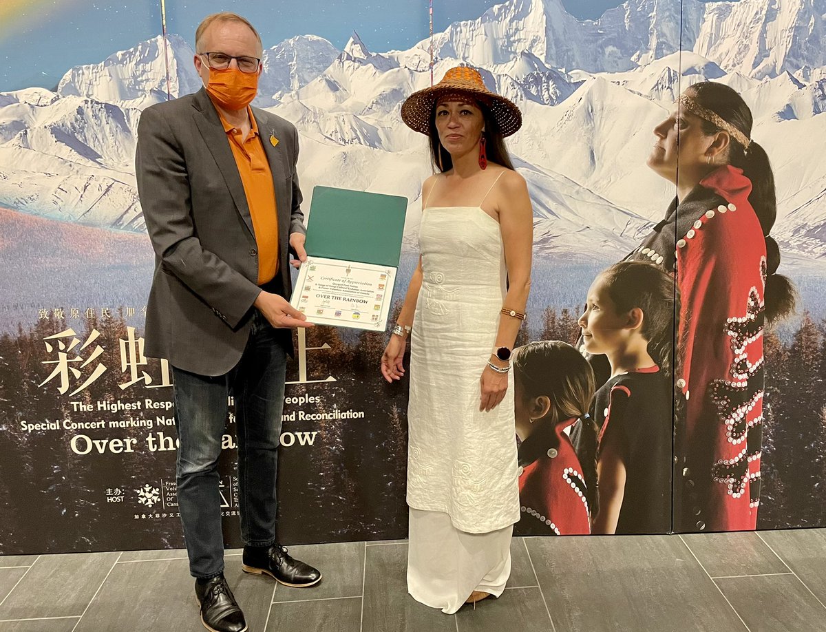 MPJulian's tweet photo. I attended a special concert marking the 2nd #NationalDayforTruthAndReconciliation - Over The Rain Concert organized by the Qayqayt First Nation, Song of Songs Cultural Exchange Association and Fraser Volunteer Association of Canada. https://t.co/lwTrXTv1PJ