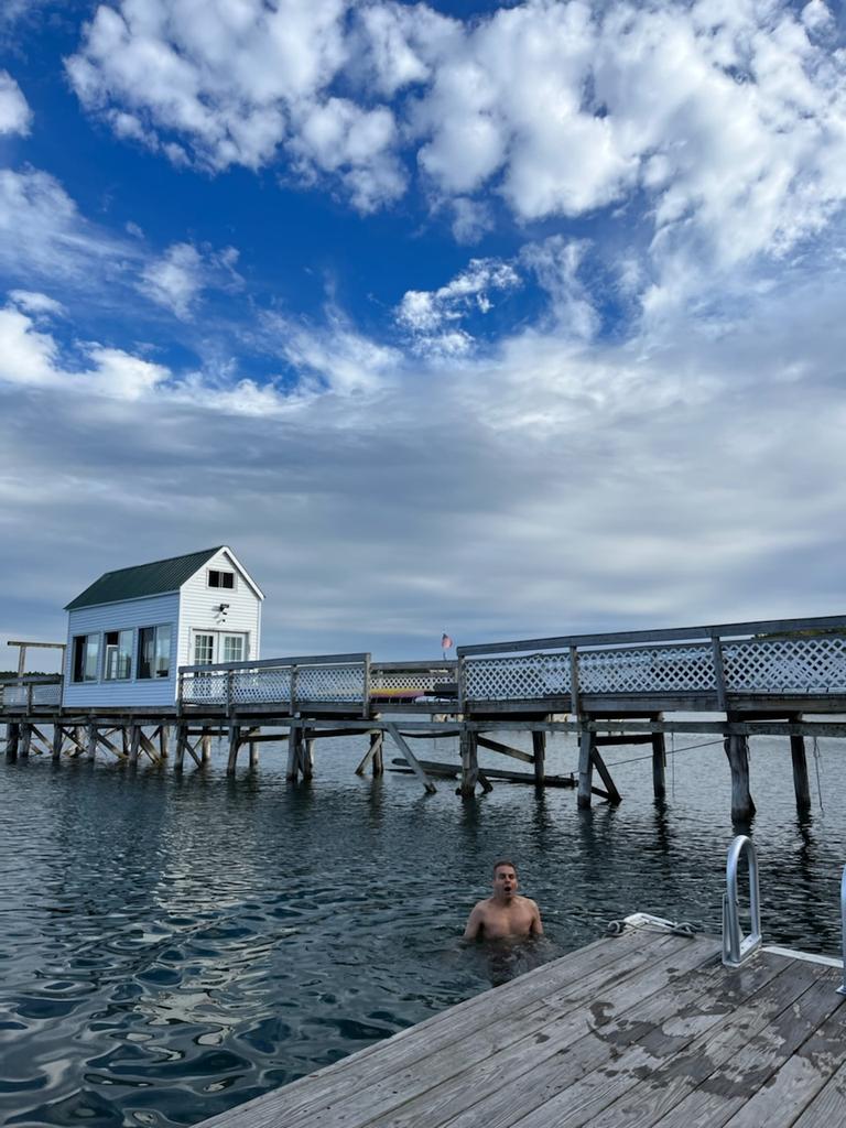 Dave Epstein on Twitter "That's some cold Maine water. Down to 58° 