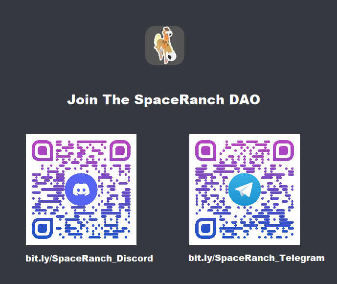 Join us on our mission!  
SpaceRanch.org

#SpaceDAO #Web3 #DAO #governance #NEAR #Crypto #ETH #Blockchain #NFT #Bitcoin #ToTheMoon #web3space #launchpad #SpaceRanch #WyoSky #space #spacelaunch #SpaceNews #CryptoNews #decentralized #spaceport #DigitalAssets #SpaceAssets