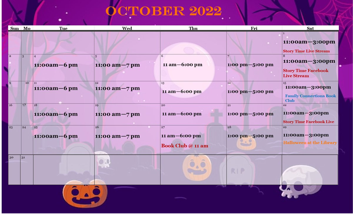 IrricanaLibrary's tweet photo. Happy October! 🎃 Here's this month's calendar for the Irricana Library https://t.co/jzHLrFasDj