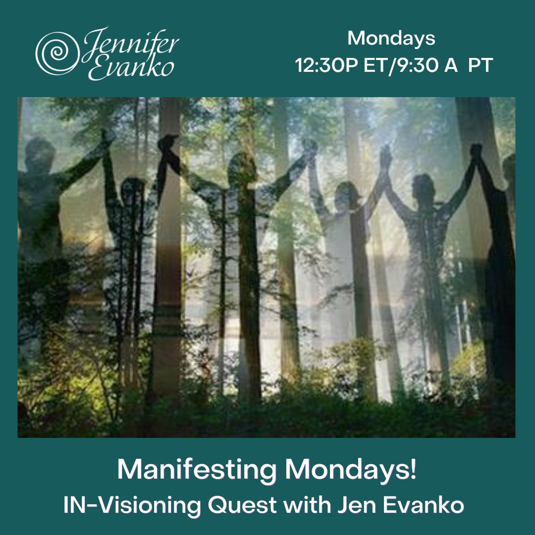 Jcevanko's tweet photo. MANIFESTING MONDAYS with Jennifer Evanko

Experience an 'IN-Visioning Quest' for deep Healing &amp; Transformation every Monday, 12:30P ET/ 9:30A PT⁠, $17.50/mo.

Subscribe now! https://t.co/cep4Ohokkb

#jenniferevanko #manifestingmondays #meditation #healing #creativity #intention https://t.co/e8VPDpJD8W