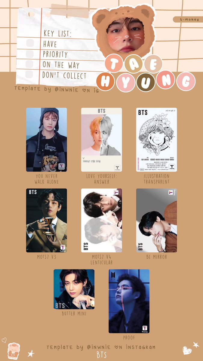最高の品質の BTS ☆BTS SUGA ミラーティーマネーカード7枚メンバー