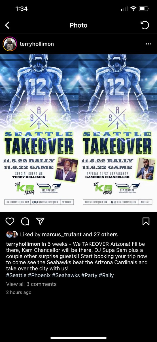 KamChancellor's tweet photo. I will not be here, please take my name and face off the flyers!!!!!!! https://t.co/5nPW0OrREw