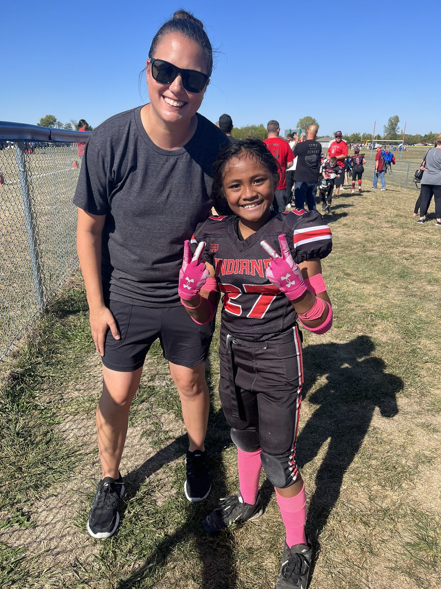 This <a href="/RandallBearsISD/">Randall Elementary</a> student played awesome! She made the most tackles for her team 😊