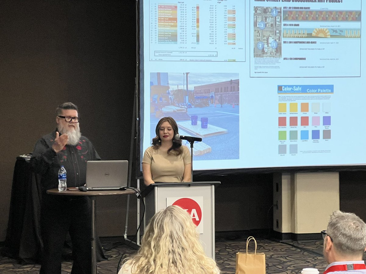 .<a href="/JRKitech/">JMo</a> presenting with Natalie Rapp of Enid Main Street at the AIA Oklahoma Conference on Architecture #aiaok22 #materialize