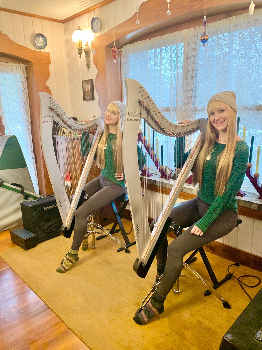 Harp Twins on Twitter "We’re going to be practicing our electric harps