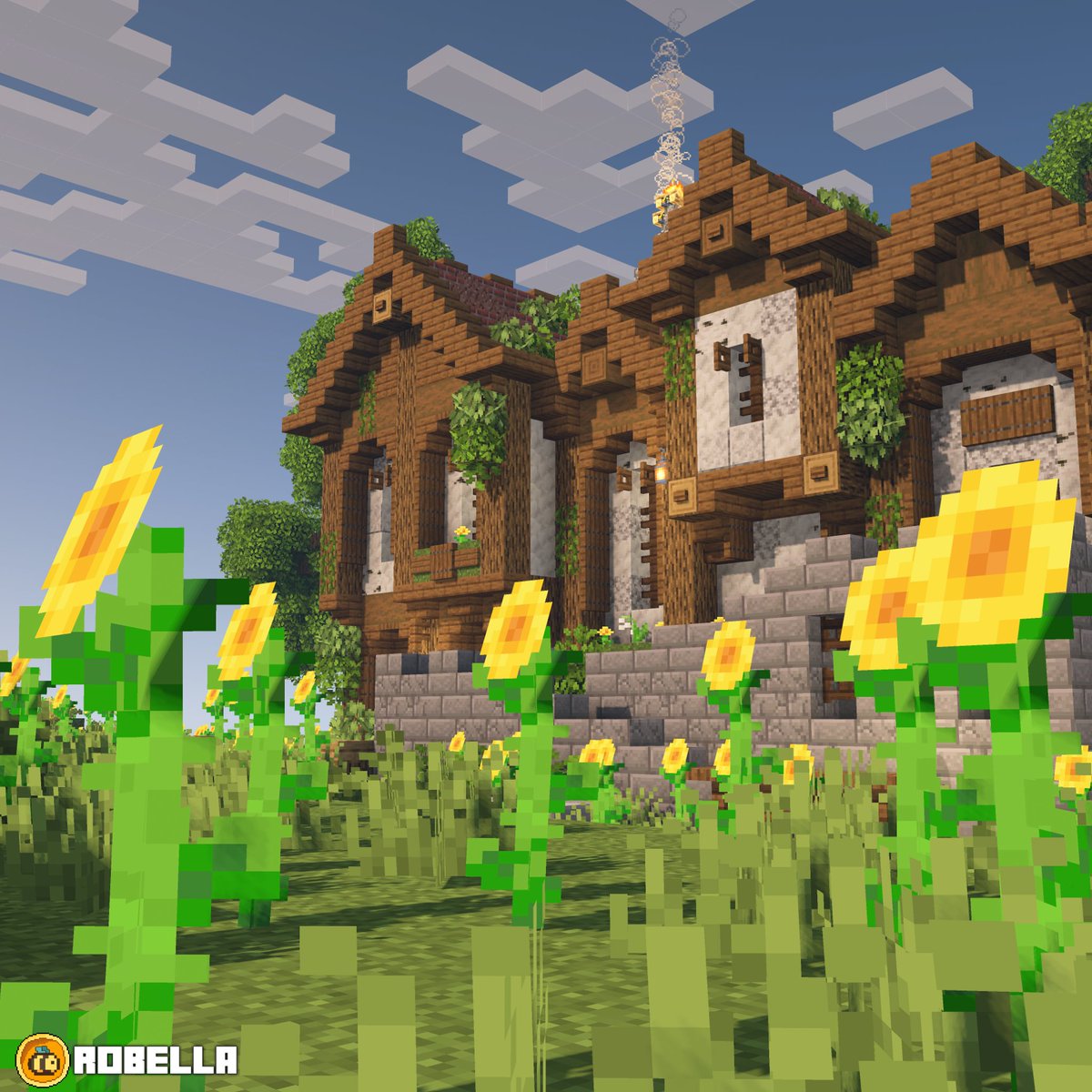 robellarose's tweet photo. Sunflower field build for #buildtober #buildtober2022
🌻💛

See these builds and more on GameJolt:
https://t.co/hYkU5w98Fj

#minecraft #aestheticminecraft #minecraftbuild #Minecraftbuilds #Minecraft軍事部  #minecraft建築コミュ #minecraft造船部 https://t.co/V7iOLpVOzF