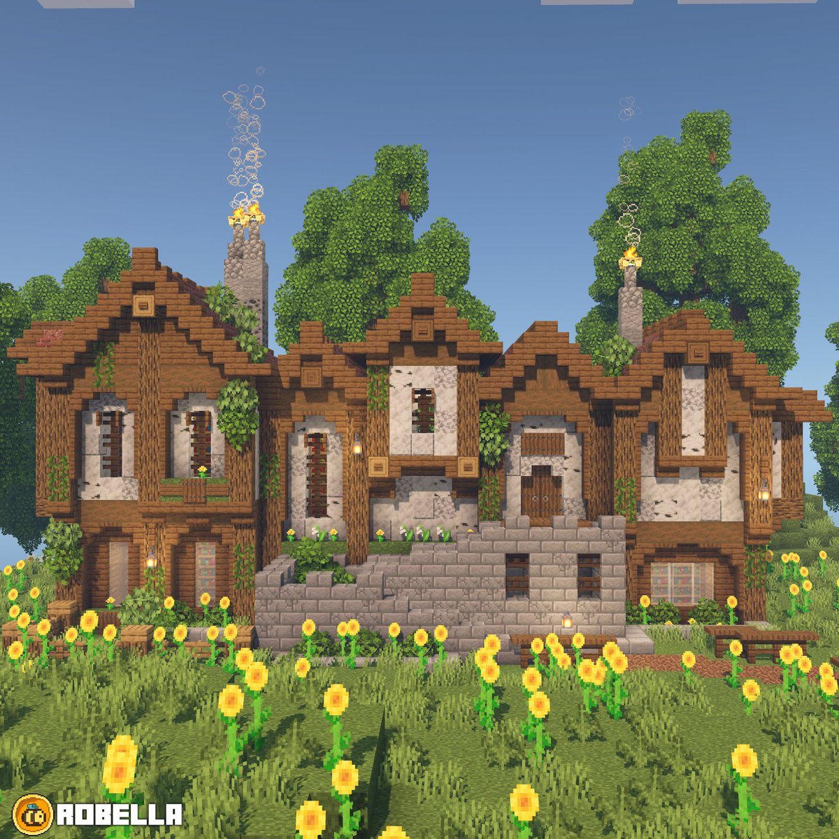 robellarose's tweet photo. Sunflower field build for #buildtober #buildtober2022
🌻💛

See these builds and more on GameJolt:
https://t.co/hYkU5w98Fj

#minecraft #aestheticminecraft #minecraftbuild #Minecraftbuilds #Minecraft軍事部  #minecraft建築コミュ #minecraft造船部 https://t.co/V7iOLpVOzF