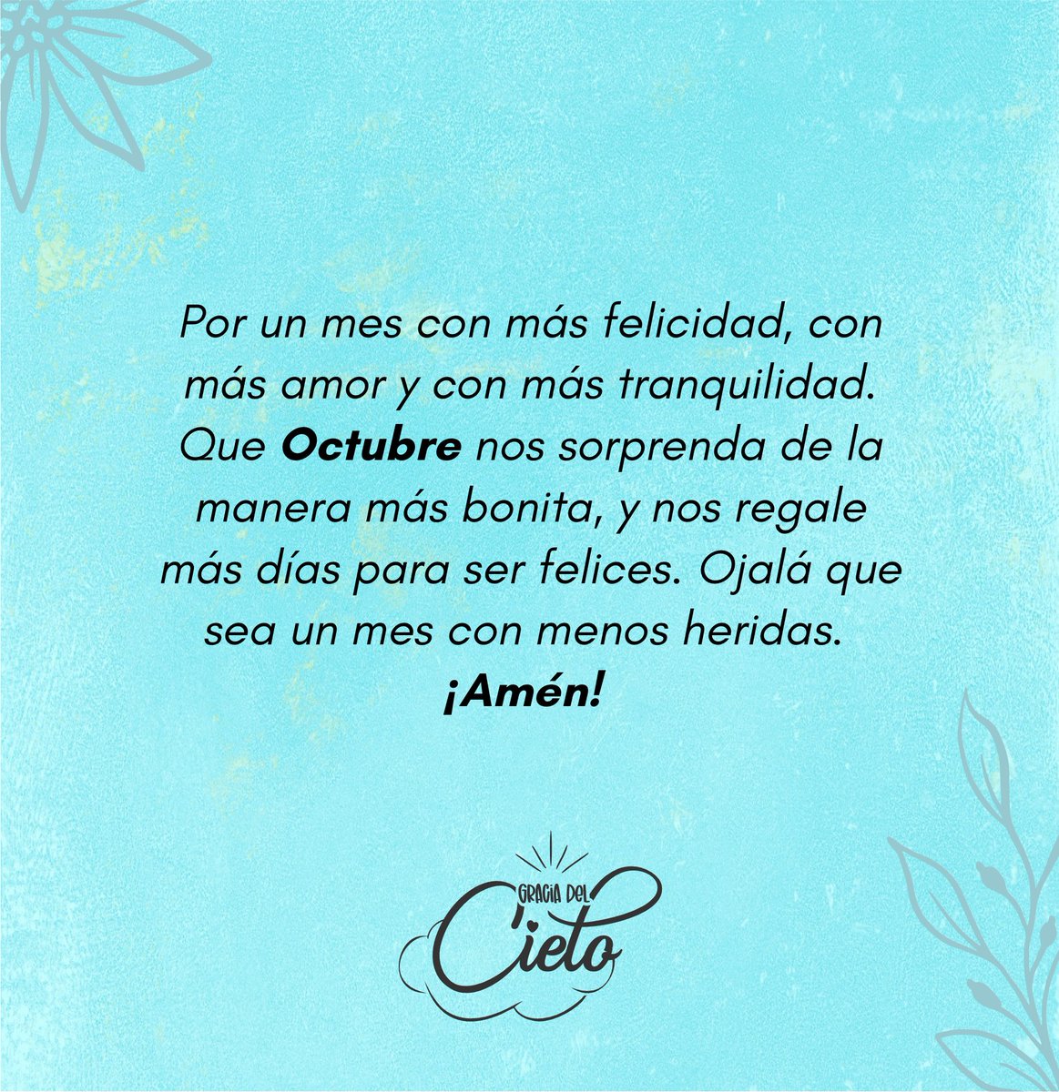 GraciadelCielo_'s tweet photo. Por un mes con más paz, más felicidad y menos heridas🙏🏽✨ https://t.co/jJT78KCS0q
