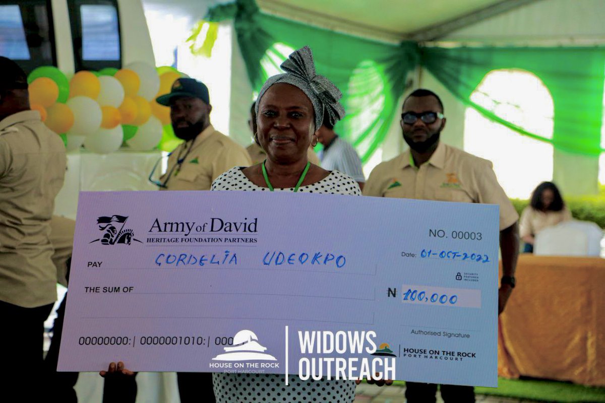 HOTRphc's tweet photo. Above all, souls were won and rededicated to Christ.
We give God all the praise for a successful 2022 Widow’s Outreach.
#ArmyofDavid
#WidowsOutreach2022
#HouseOnTheRockPortHarcourt https://t.co/q3WggzsCQz