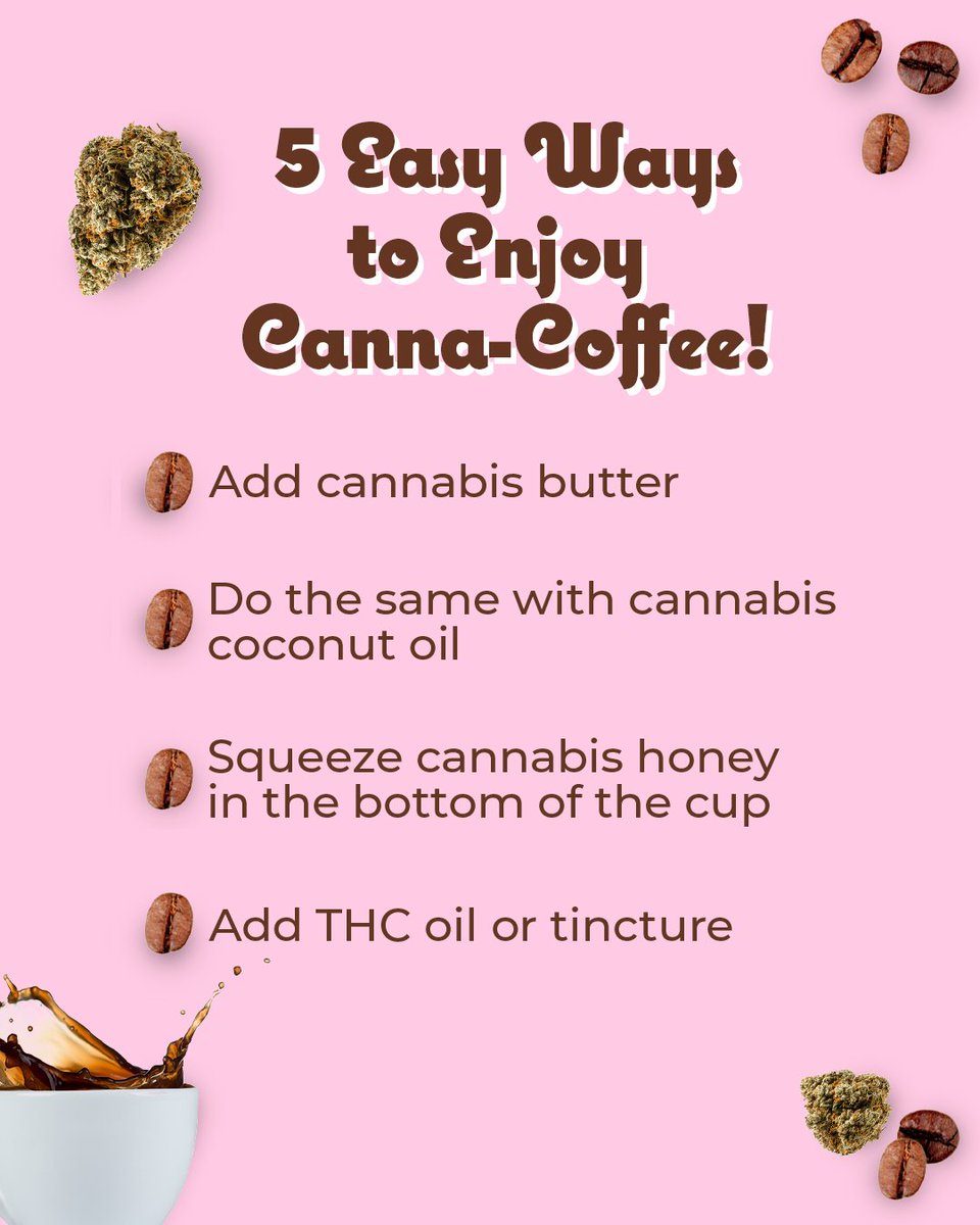 Happy #InternationalCoffeeDay! ☕️ 
Swipe 👈, save for later, and share with your favorite stoner, different ways you can infuse your coffee with cannabis! 
Talk about a new take on #wakeandbake !