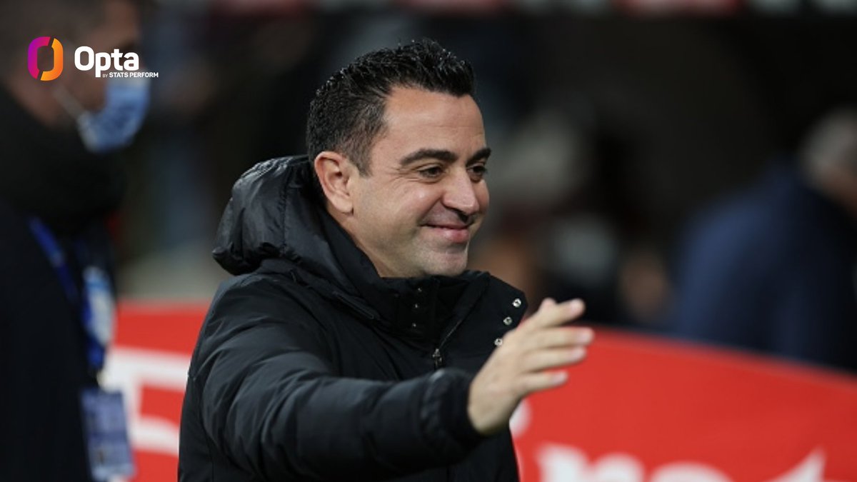 OptaJose's tweet photo. 18 - Xavi Hernández 🇪🇸 no ha perdido ninguno de sus 18 partidos fuera de casa como entrenador del Barcelona en LaLiga (13V 5E), logrando el mejor comienzo invicto como visitante de un técnico en la historia de la competición (Zinédine Zidane 🇫🇷 - 17P 13V 4E). Ilusionante. https://t.co/xtukPwCtif