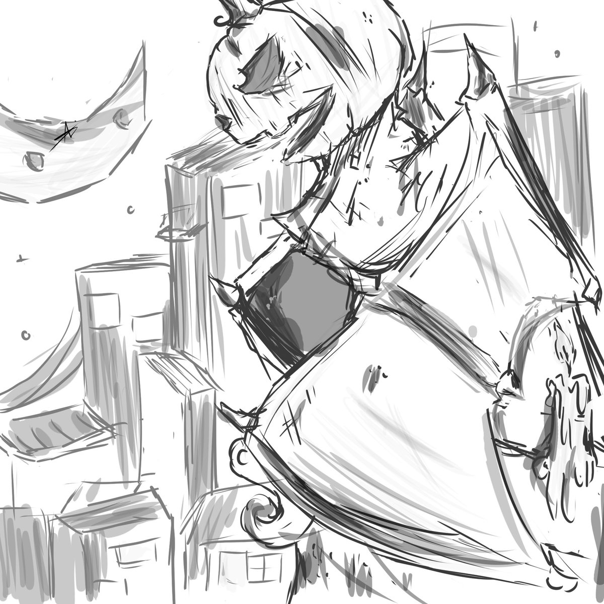 Legoline_13's tweet photo. #inktober2022  Gargouille https://t.co/yvOsH25qL0
