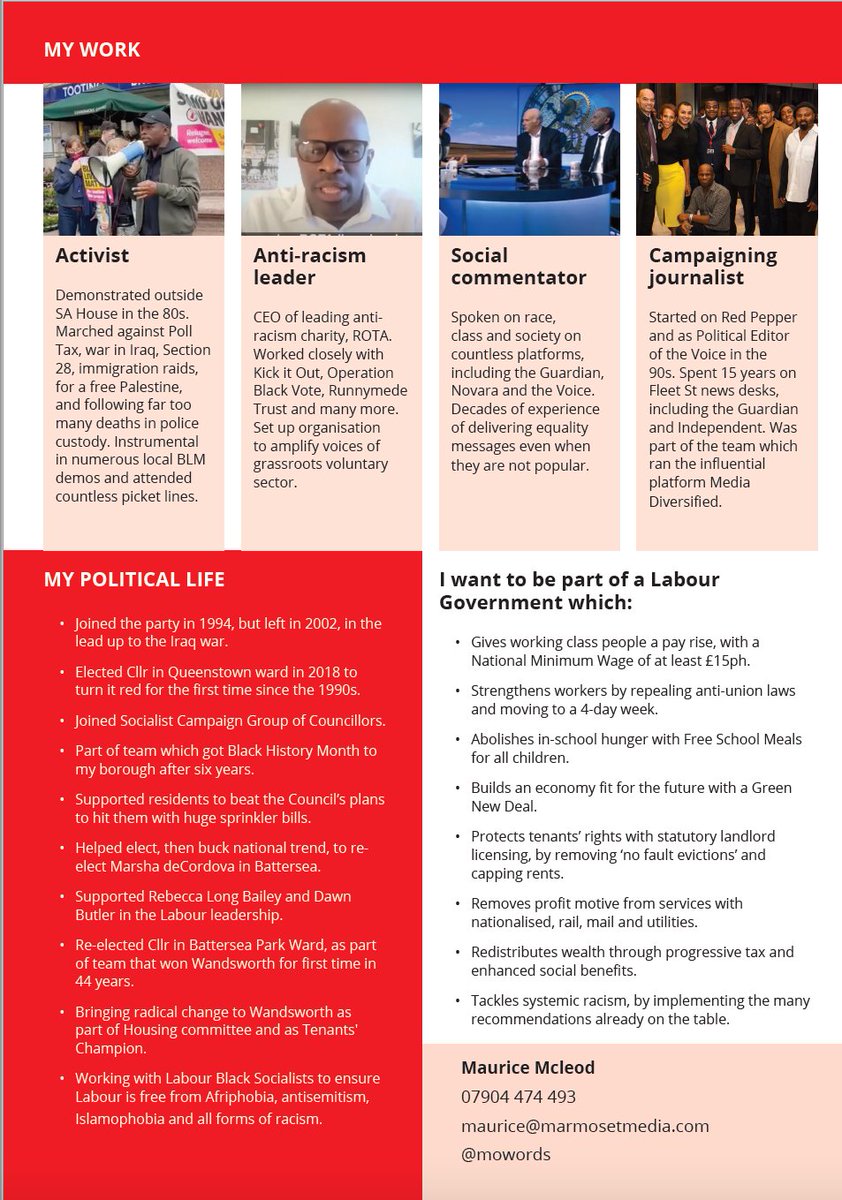 mowords's tweet photo. Personal Annoucement:
I believe we are entering a time of huge political turmoil. We will need as many progressive voices as possible. 
This is why I am standing to be Labour's Parliamentary candidate for Camberwell &amp; Peckham. 
Check out my campaign leaflet. More to come. https://t.co/ptIY3ADfBV