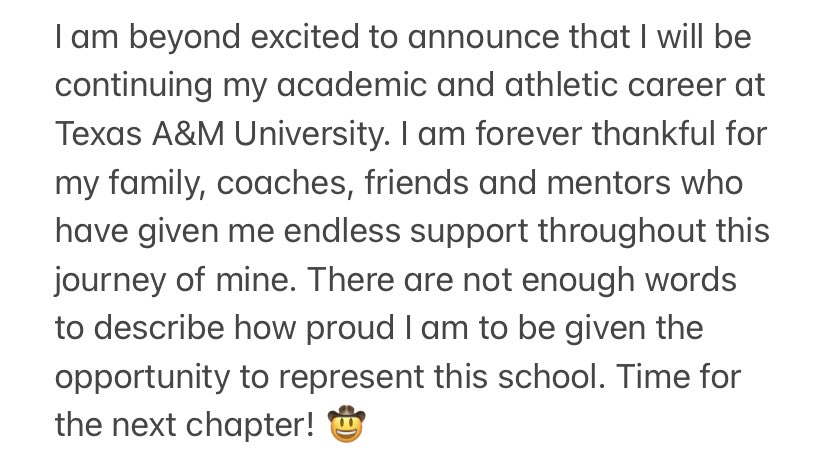 ❗️COMMITTED❗️

A dream come true. Gig ‘Em! <a href="/aggietfxc/">Texas A&M Track & Field/Cross Country</a>