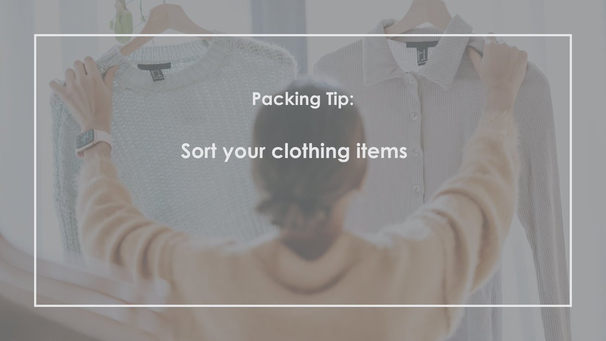 megansmovingco's tweet image. Taking the extra time at the beginning of your move to organize and sort your clothes will make the unpacking much easier! 📦👚 Sort by category to make everything easy to find. 
.
.
#packingtips #packingadvice #whiteglovemoving