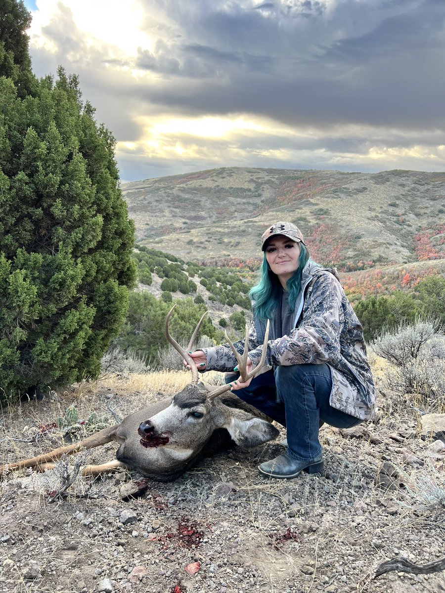 cheyenne_roseee's tweet photo. Yesterday I got my 2nd deer 🦌 3rd time ever hunting deer 🙌🏼☺️ super proud of myself with this one 😁🖤 thanks to the hubby for walking me through it 🥰🫶🏼 https://t.co/zbhFjXkwxB
