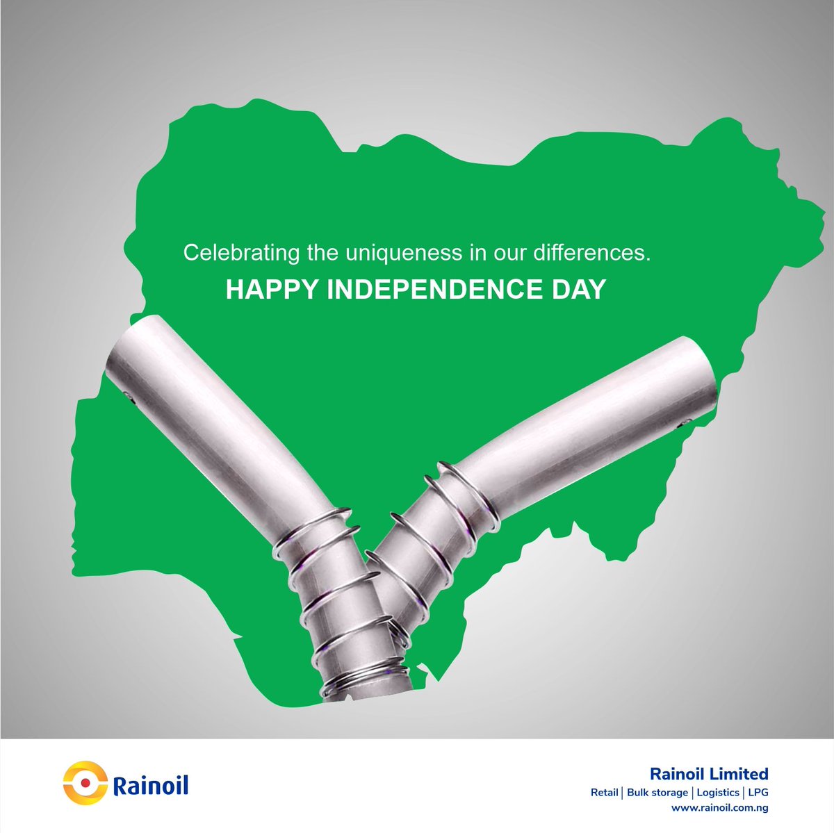 RainoilLimited's tweet photo. Today, we honour the past Victories of our Heroes and look forward to the Future with Hope for Our Motherland. 🥂
.
.
Happy Independence Day Nigeria 🇳🇬
.
.
#rainoillimited #happyindependenceday #newdawn #oilandgas #energy #creatingsuperiorvalue https://t.co/E16kLJE7oB
