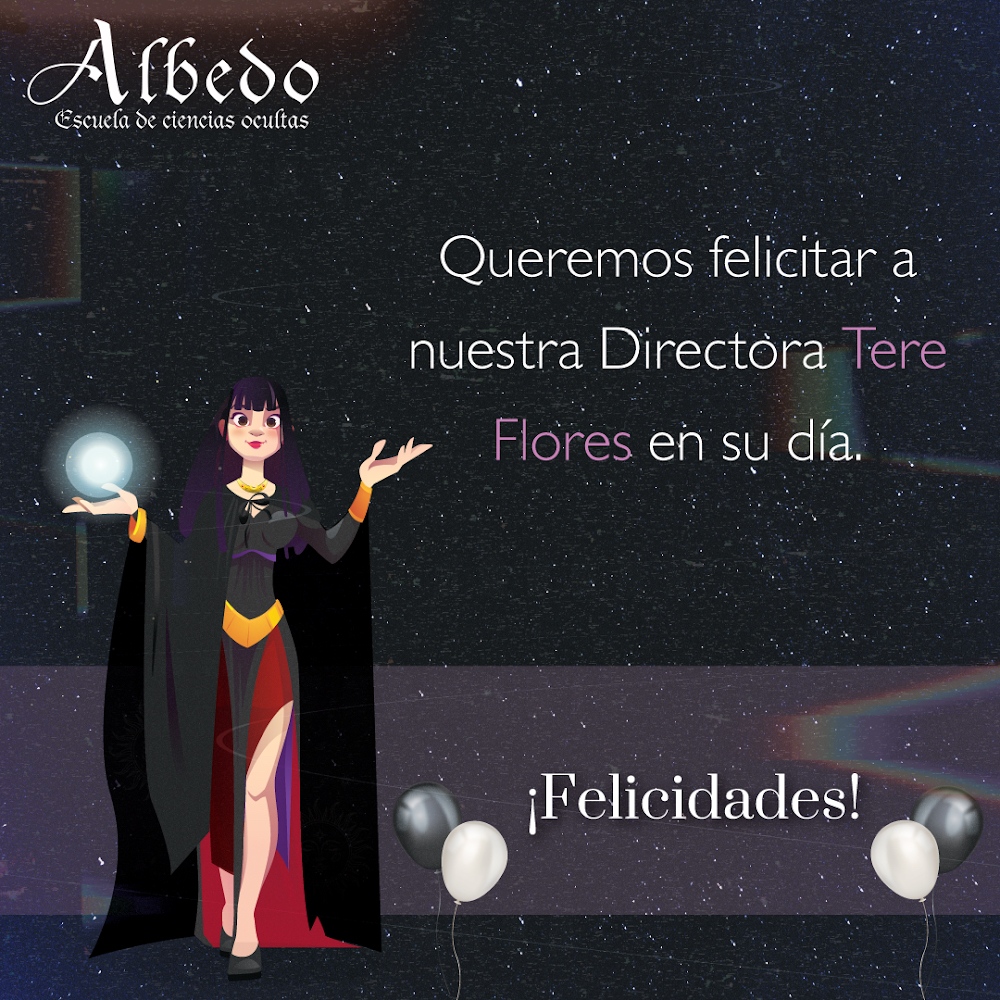 AlbedoEscuela's tweet photo. Una bruja es una mujer sabia con un profundo conocimiento sobre la naturaleza. Mantiene un estrecho vínculo con todos los seres vivos y logra desapegarse de todas sus limitantes para trascender a niveles superiores. 

Queremos felicitar a nuestra directora Tere Flores en su día. https://t.co/pIeFyObbRK